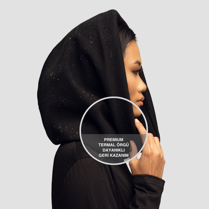 Saten Astarlı Su Geçirmez Sonsuz Yağmurluk Eşarp