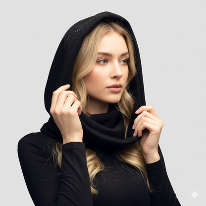 Saten Astarlı Su Geçirmez Sonsuz Yağmurluk Eşarp