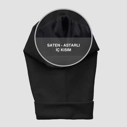 Saten Astarlı Su Geçirmez Sonsuz Yağmurluk Eşarp